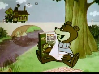 1970s Super Sugar Crisp cereal TV commercial - BLOB stealing Granny's house