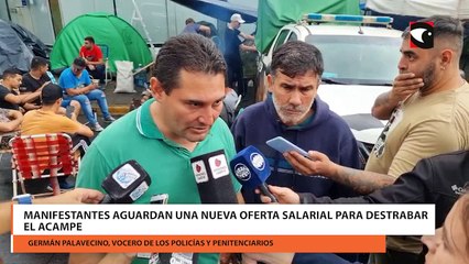 Manifestantes aguardan una nueva oferta salarial para destrabar el acampe