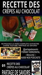 01 RECETTE DES CRÊPES AU CHOCOLAT - 1ere PARTIE