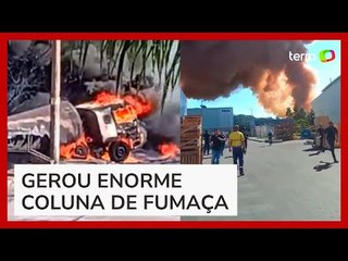 Carreta carregada com oxigênio explode em Vespasiano (MG); vídeos mostram correria
