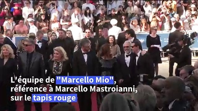 Cannes: Catherine Deneuve et Chiara Mastroianni sur le tapis rouge pour Marcello Mio