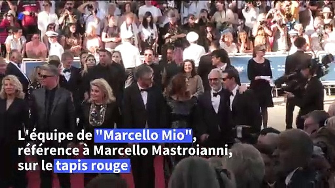 Cannes: Catherine Deneuve et Chiara Mastroianni sur le tapis rouge pour "Marcello Mio"