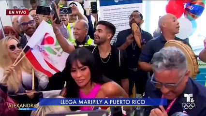 ¡Así fue la llegada de Maripily Rivera a su país Puerto Rico!