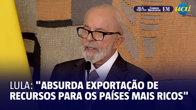 Lula: Absurda exportação de recursos para os países mais ricos