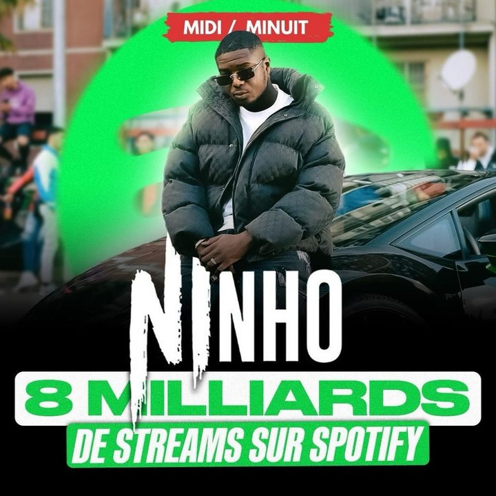 Ninho atteint le seuil des 8 milliards de lectures sur Spotify