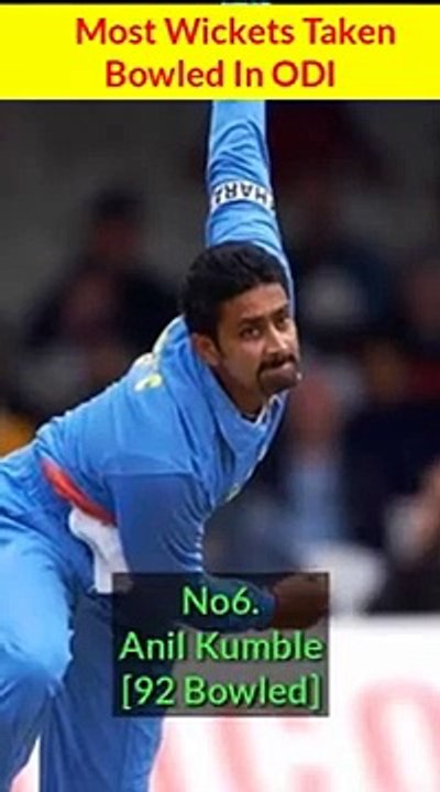 Most Wickets Taken Bowled In ODI Cricket  Top 6 Bowler  #shorts #anilkumble #cricketshorts