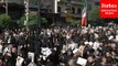 Massive Crowds Attend Funeral Procession In Tehran, Iran, For Iranian President Ebrahim Raisi