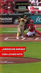 ¿Cuántos juegos con cuatro o más hits tiene Luis Arráez en su carrera?