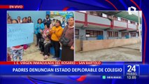 San Bartolo: Padres de familia denuncian estado deplorable de colegio