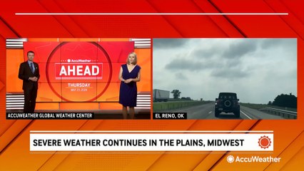 Hail-producing supercells developing in the Plains