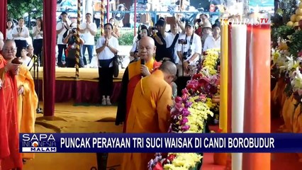 Pelepasan Ribuan Lampion Warnai Malam Puncak Perayaan Tri Suci Waisak di Candi Borobudur