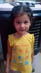 Cute Trishu singing poem rain rain go away -may24