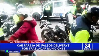 Santa Anita: capturan a falsos deliverys que transportaban municiones