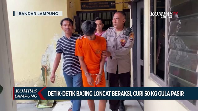 Detik-Detik Bajing Loncat Beraksi, Curi 50 Kg Gula Pasir Dalam Truk