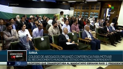 En Siria colegio de abogados realiza conferencia para reconocer a Palestina