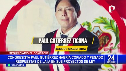 Bruno Ortiz: Proyecto hecho por IA expone el desinterés de los congresistas en legislar para el bien común
