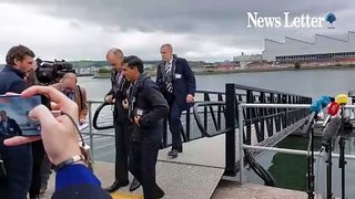 Prime Minister Rishi Sunak arrives in Belfast