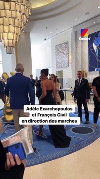 Adèle Exarchopoulos et François Civil en direction des marches au festival de Cannes