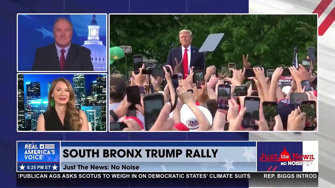 ‘This is some turn-out!’: Trump greets crowd gathered in South Bronx