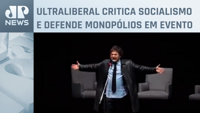 Milei canta durante lançamento de livro na Argentina