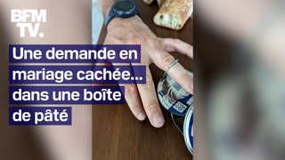 Une demande en mariage cachée... dans une boîte de pâté