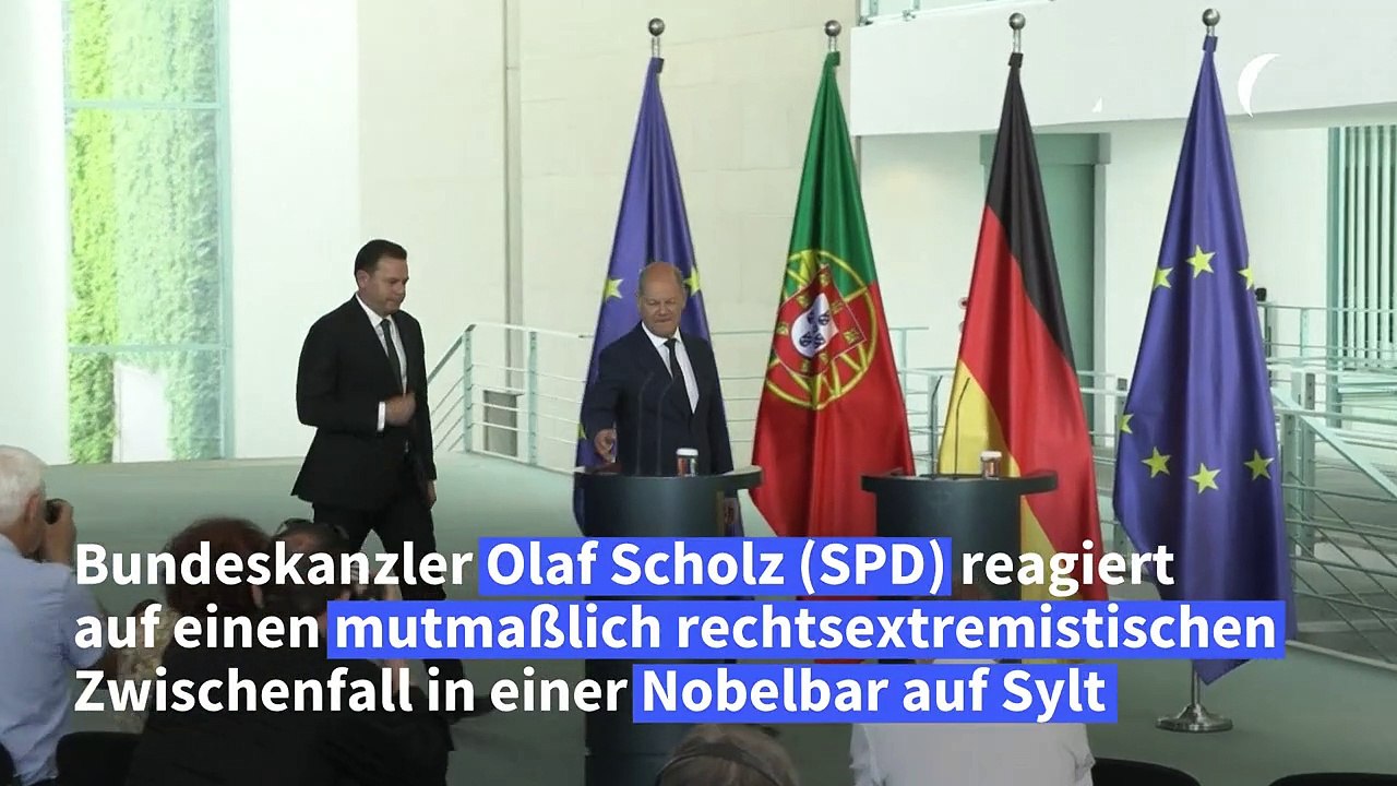 Scholz nennt rechtsextremistische Gesänge in Nobelbar auf Sylt "eklig"