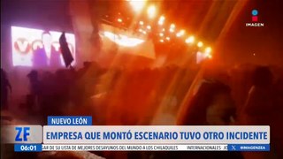 Desplome en Nuevo León: Empresa que montó escenario tuvo otro incidente