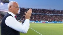 Cagliari, omaggio a Ranieri: standing ovation dello stadio, lui si commuove