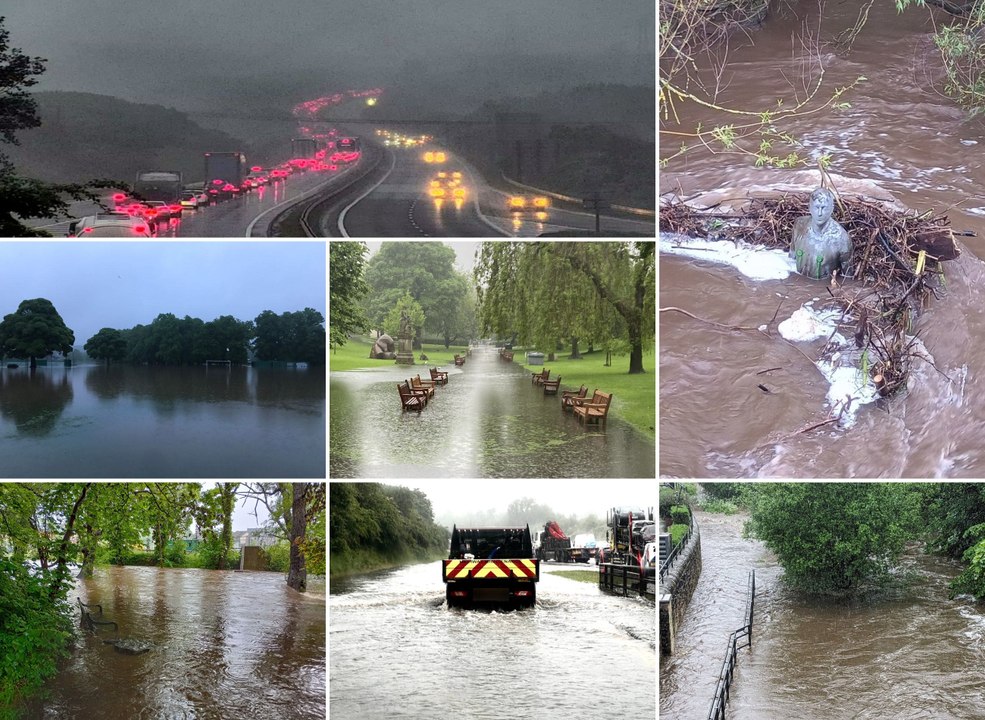 Heavy rainfall causes mass disruption and localised flooding in Edinburgh