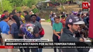 Migrantes sufren por la ola de calor en el país