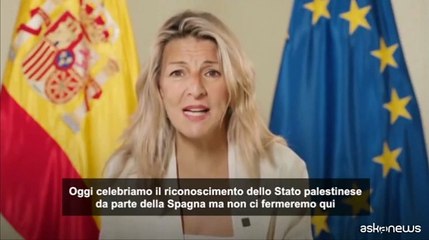 La vice premier spagnola: "Palestina libera dal fiume al mare"