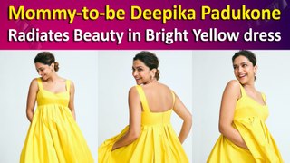 Mom-to-be Deepika Padukone elevates her Maternity Fashion with a Vibrant Yellow Pleated Dress