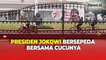 Momen Presiden Jokowi Ajak Jan Ethes Bersepeda di Istana Presiden Yogyakarta