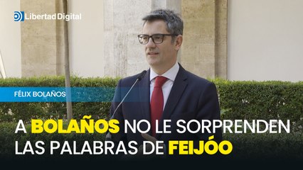 Bolaños afirma que no le sorprende la opinión de Feijóo sobre Giorgia Meloni