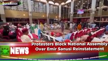 Protesters Block National Assembly Over Emir Sanusi Reinstatement ~ OsazuwaAkonedo