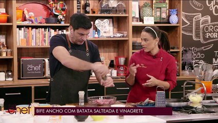 Bife ancho com batata salteada e vinagrete | Band Receitas
