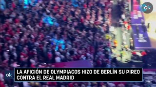 La afición de Olympiacos hizo de Berlín su Pireo contra el Real Madrid