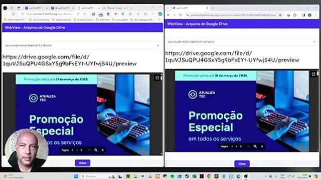 Ler Arquivos do Google Drive com FlutterFlow, usando videoPlayer e WebView.