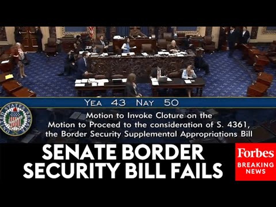 BREAKING NEWS: Border Security Bill Fails For A Second Time In The Senate