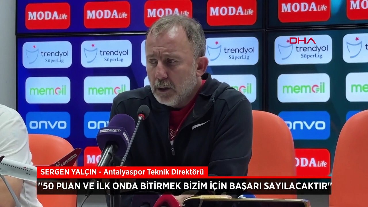 Antalyaspor teknik direktörü Sergen Yalçın'dan başarı vurgusu: 50 puan ve ilk 10