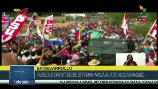 ¡Masivo apoyo popular! Pdte. Nicolas Maduro es recibido en oriente de Venezuela