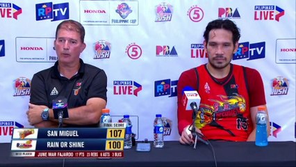 Interview with Best Player June Mar Fajardo and Coach Jorge Gallent [May 24, 2024]