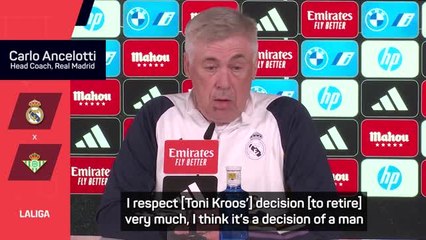 Ancelotti admits it will be tough replacing Kroos