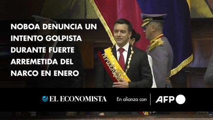Noboa denuncia un intento golpista durante fuerte arremetida del narco en enero