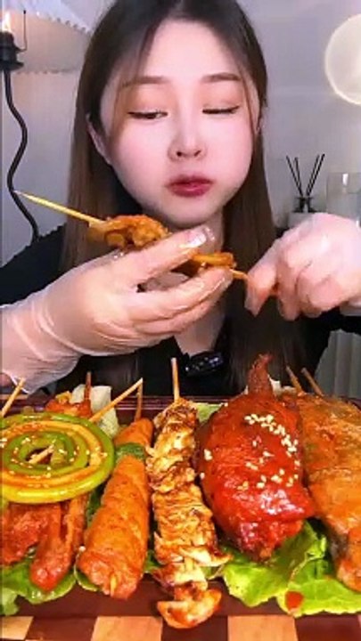 ASMR MUKBANG spicy Pork Bellly Soothing Sounds While Enjoying Delicious 먹방 모음이 팅쇼 리얼 사운드