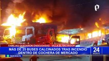 Incendio en SJM: investigan causas de siniestro que consumió más de 20 vehículos en cochera