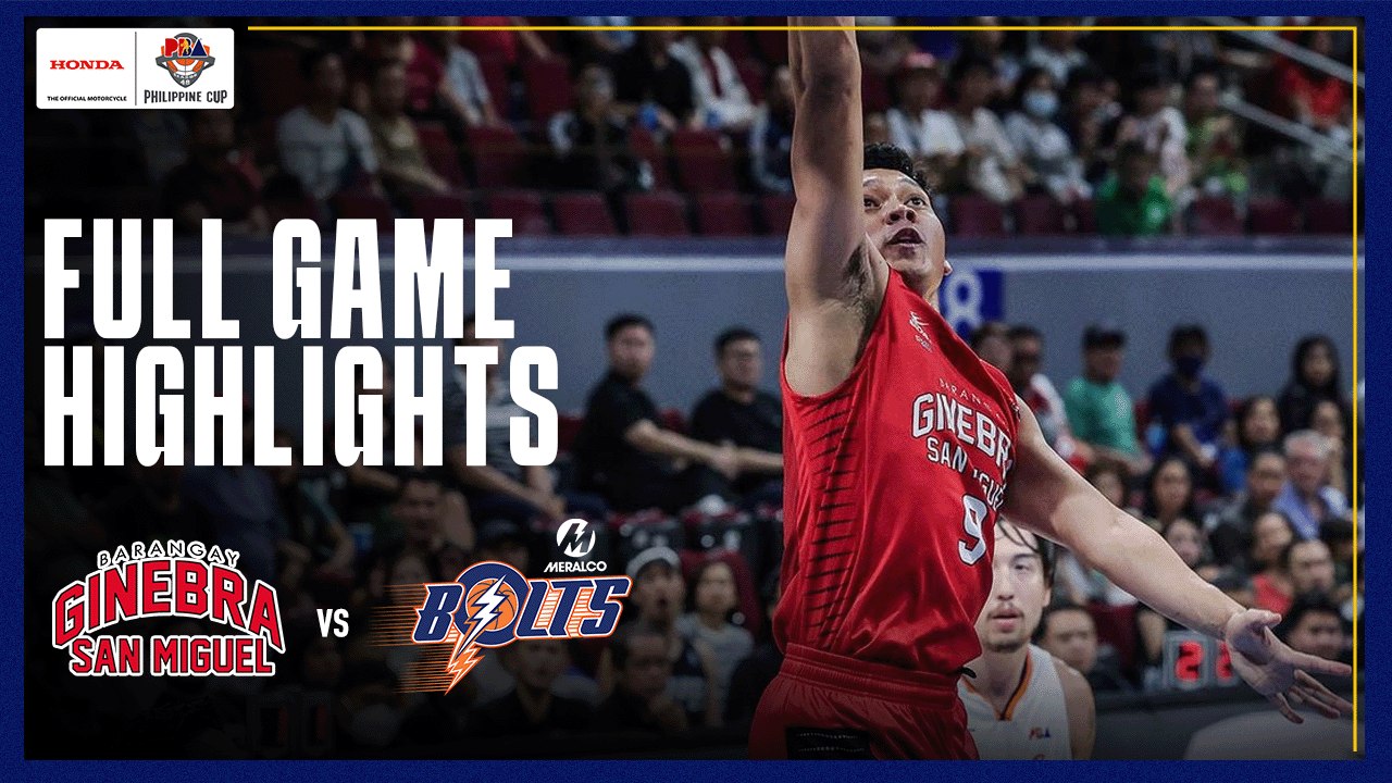 PBA Game Highlights: Ginebra bounces back to tie semis vs. Meralco ...