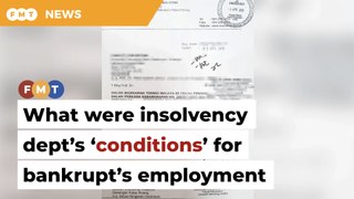What were insolvency dept’s ‘conditions’ for bankrupt’s employment, UiTM asked