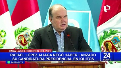 RLA niega haber lanzado su candidatura presidencial: "No es serio hacer un lanzamiento sin plan de gobierno"