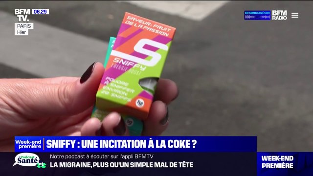 La poudre blanche à inhaler par le nez Sniffy , vendue en bureaux de tabac, fait débat